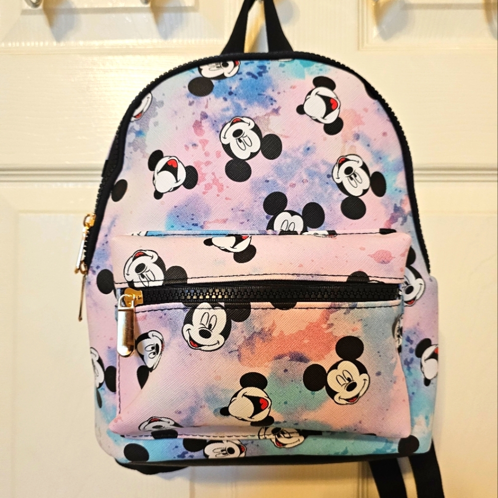 Disney Mickey Mouse Colorful Space Theme Mini Backpack Minnie Mouse